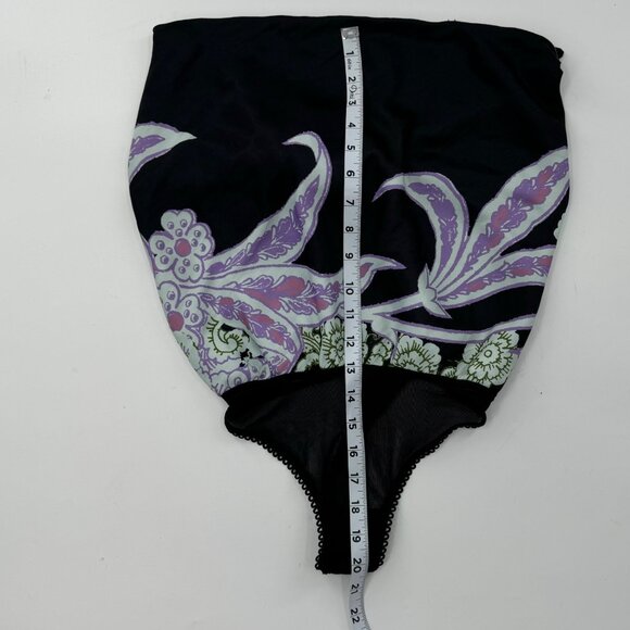 NWOT - Free People Spellbound Bodysuit Black Combo Floral Print Size S - Picture 7 of 8